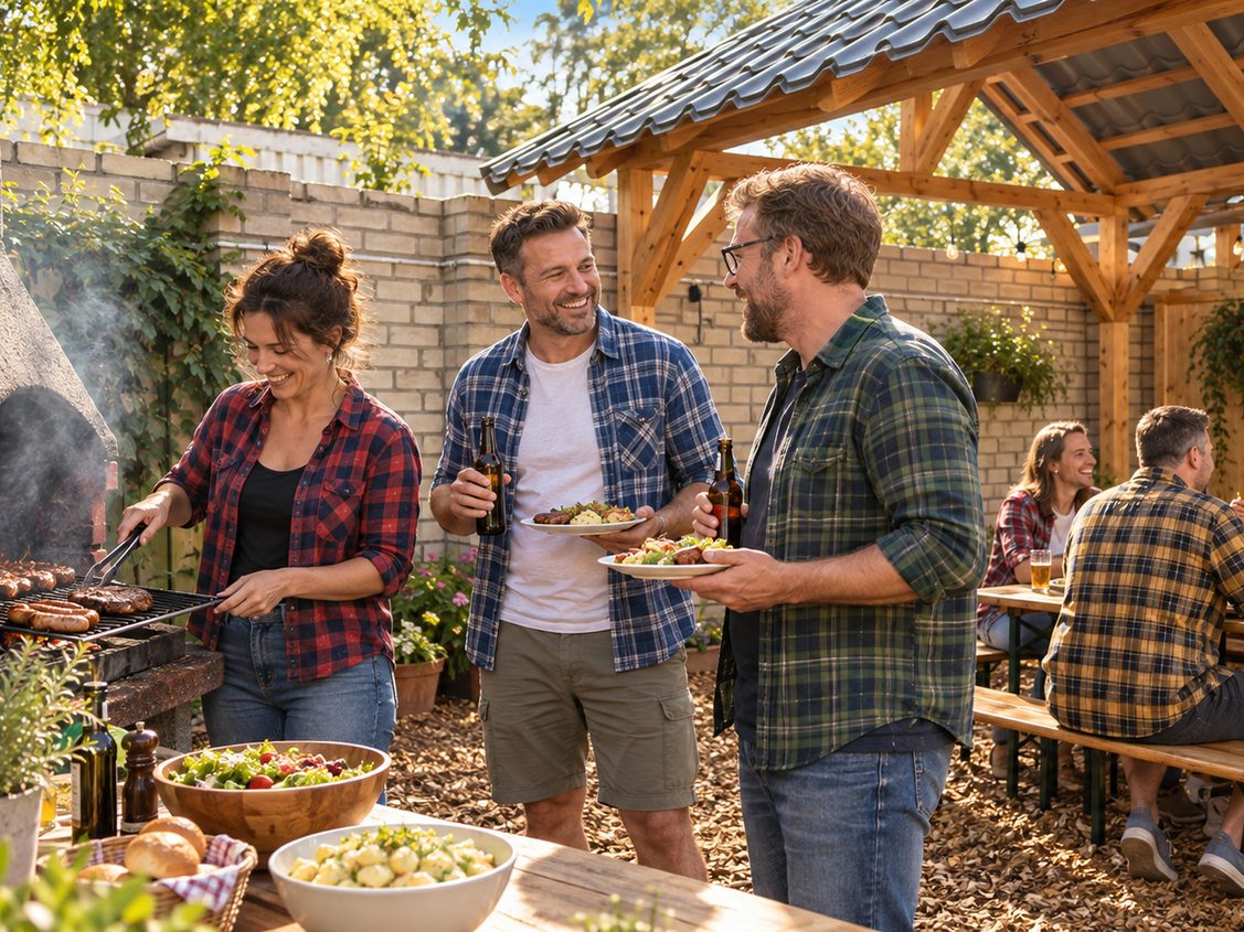 Grillen als Upgrade zum Teamevent beim Axtwerfen in Hamburg
